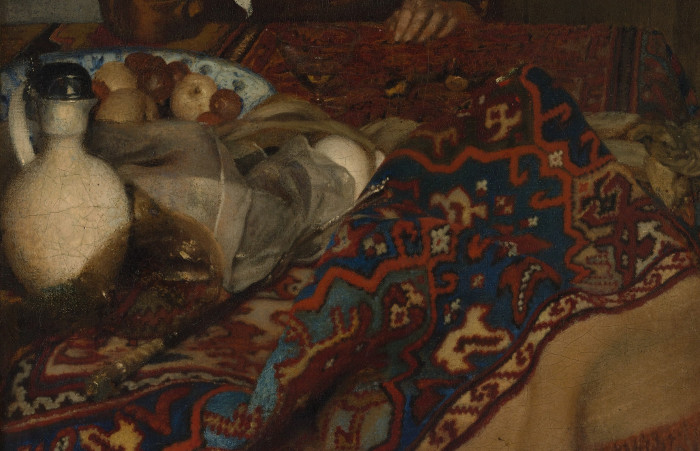 A Maid Asleep (detail). Johannes Vermeer
