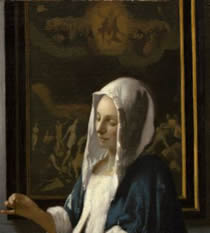 Woman Holding a Balance (detail), Johannes Vermeer