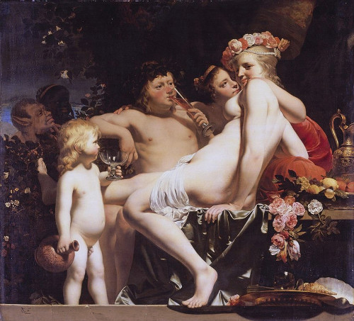 Bacchus with Nymphs and Cupid, Caesar van Everdingen