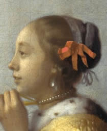 Woman with a Pearl Necklace (detail), Johannes Vermeer