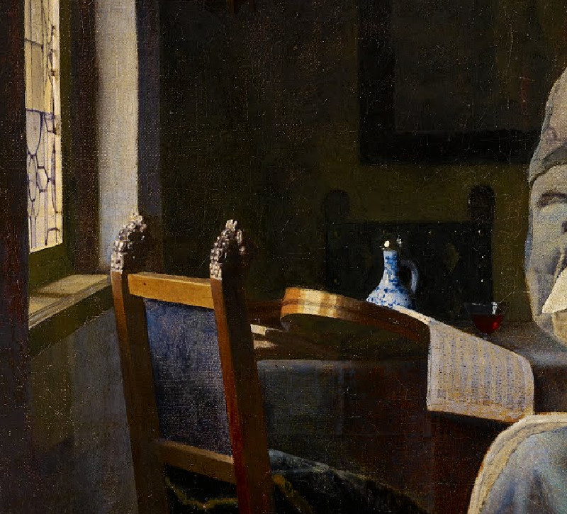 Girl Interrupted in her Music (detail), Johannes Vermeer