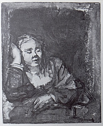 A Girl Asleep at a Window, Rembrandt van Rijn