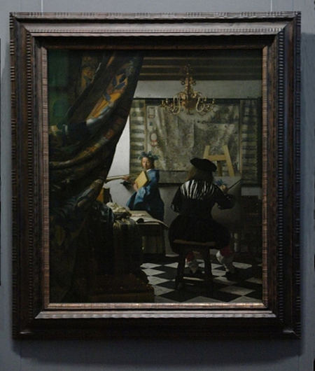Johannes Vermeer's Art of Painting with frame