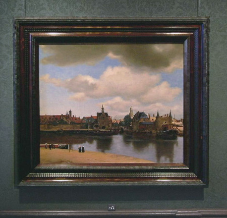 Johannes Vermeer's View of Delft with frame