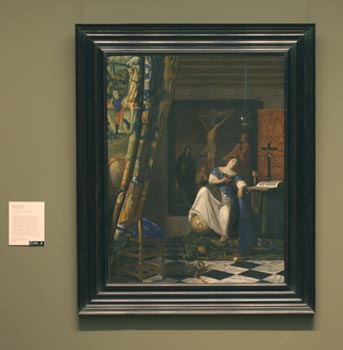 Johannes Vermeer's Allegory of Fiath with frame