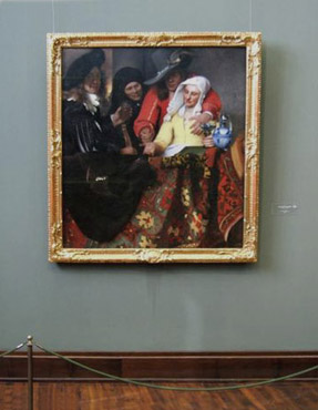 Johannes Vermeer's Procuress with frame