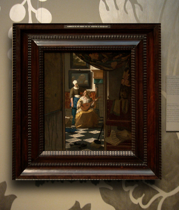 Johannes Vermeer's Love Letter with frame