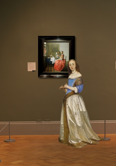 Johannes Vermeer's Girl with a Wine Glass in scale