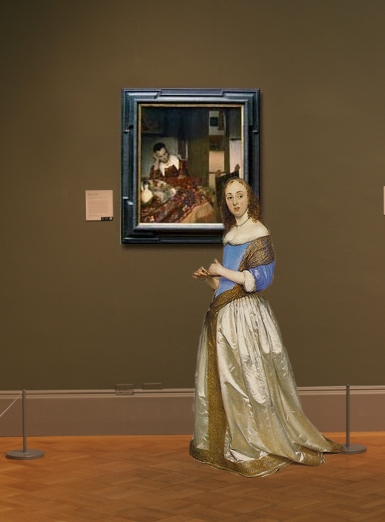 Johannes Vermeer's A Maid Asleep in scale