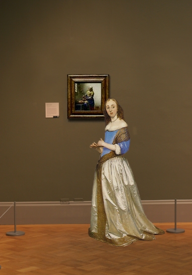 Johannes Vermeer's Milkmaid in scale