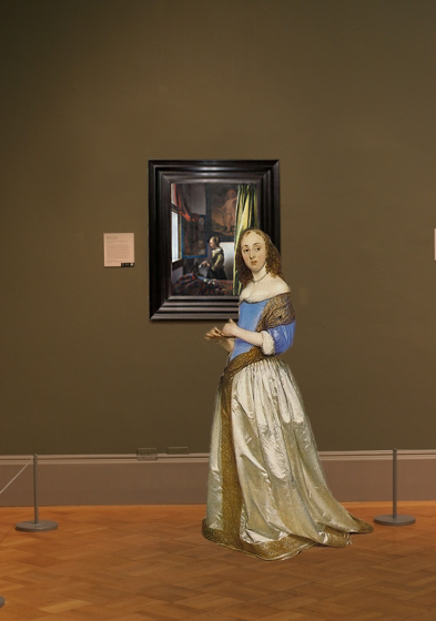 Johannes Vermeer's Girl Reading a Letter at an Open Window in scale