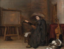 A Painter in his Studio, Tuning a Lute, Pieter Codde