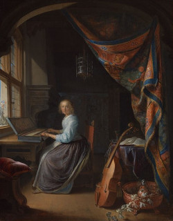 Woman at the Clavichord, Gerrit Dou