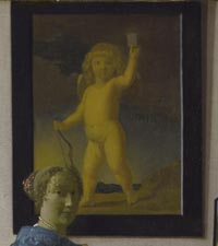 Cupid in Johannes Vermeer's A Lady Standing at a Virginal