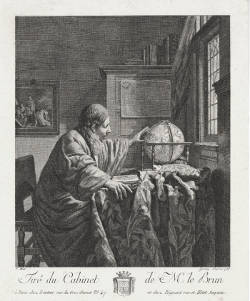 Louis Garreau, engraving of The Astronomer by Johannes Vermeer