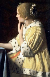 Mistress and Maid (detail), Johannes Vermeer