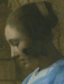 Woman in Blue Reading a Letter (detail), Johannes Vermeer