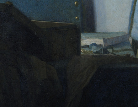 Woman in Blue Reading a Letter (detail), Johannes Vermeer