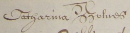 The signature of Catharina Bolnes on a legal document