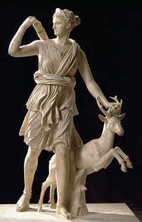 Artemis the huntress, Roman copy of Greek statue