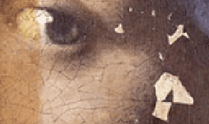 Girl with a Pearl Earring (detail of restoration), Johannes Vermeer