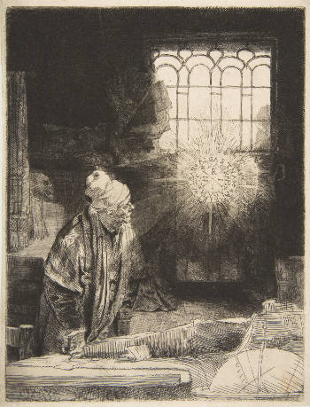 Faust in his Study, Rembrandt van Rijn