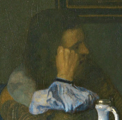 The Girl with a Wine Glass )detail), Johannes Vermeer