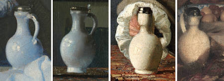 Wine jugs in the paintings of Johannes Vermeer
