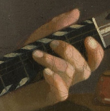 The Guitar Player (detail), Johannes Vermeer