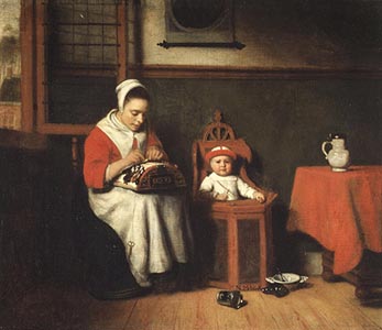 The Lacemaker, Nicolaes Maes
