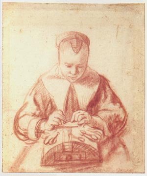 The Lacemaker, Nicolaes Maes