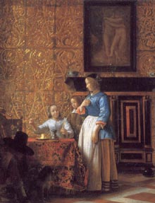 Interior with Figures, Pieter de Hooch 