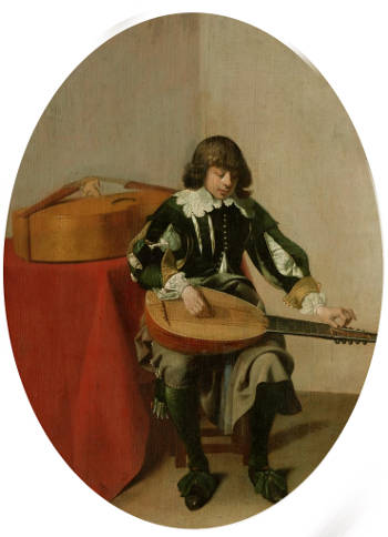 A Man Tuning a Lute, Willem Cornelisz. Duyster