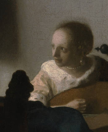 Woman with a Lute (detail), Johannes Vermeer