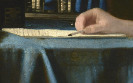 Mistress and Maid (detail), Johannes Vermeer