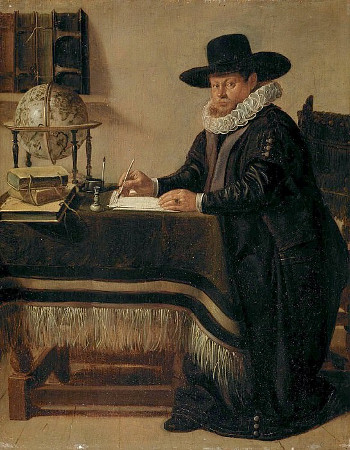 Portrait of Johan van Beverwijck (1594–1647) in his Study, Jan Olis