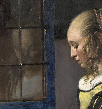 Girl Reading a Letter at an Open Window (detail), Johannes Vermeer