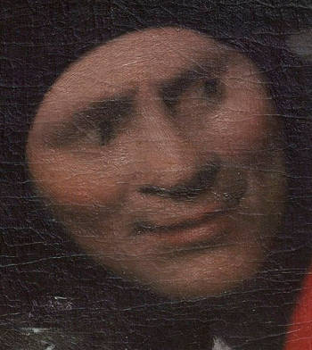 The Procuress (detail). Johannes Vermeer