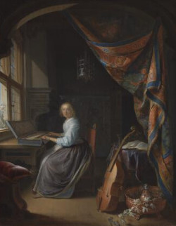 Woman at the Clavichord, Gerrit Dou