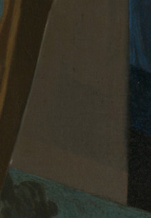 A Lady Seated at a Virginal (detail), by Johannes Vermeer 