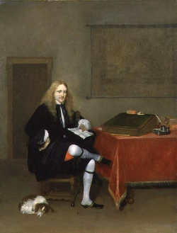 Portrait of a Man in his Study, Gerrit ter Borch<
