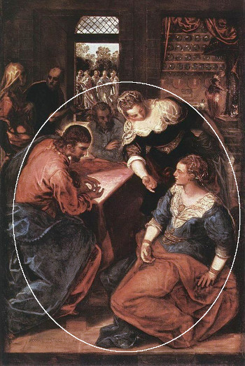 Christ in the House of Mary and Martha, Jacopo Tintoretto