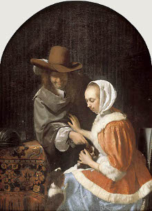 Teasing the Pet, Frans van Mieris