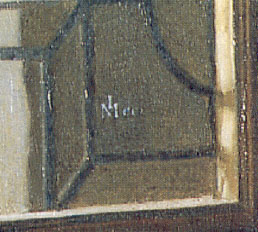 detail of Johannes Vermeer's Girl with a Wine Glass