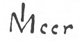 Facsimile of the signature on Johannes Vermeer's A Lady Seated at a Virginal