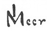 Facsimile of signature of Johannes Vermeer's Girl with a Wine Glass