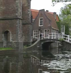 a canal in Delft