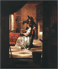 Couple with a Parrot, Pieter de Hoogh