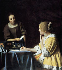 he Mistress and her Maid by Johannes Vermeer