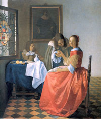 Girl with a Wineglass by Johannes Vermeer